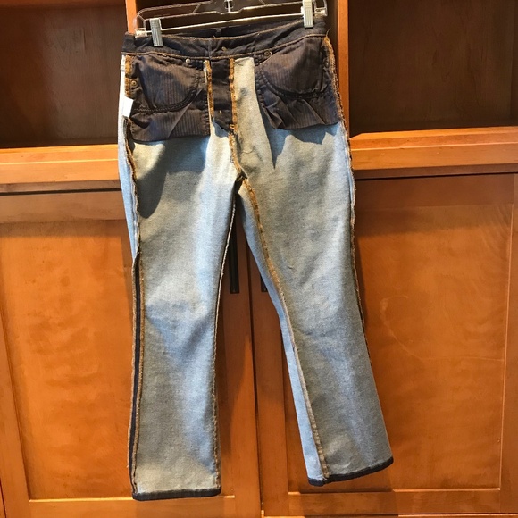 BEST SELLER ⚡️ANN MASHBURN FLARE CROPPED 5-POCKET STRETCH JEANS - Picture 6 of 12